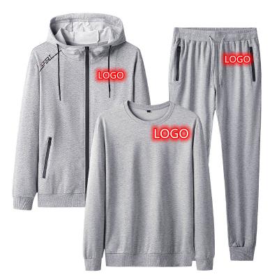 China PDEP Size L-6XL 3pieces Breathable Men s Jogging Sweat Suits Sets Long Sleve With Pants Hoodies Men Tracksuit Zip Up Custom Sportswear for sale