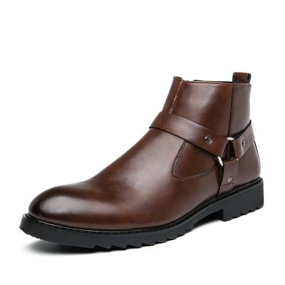 China Other PDEP Size 48 Genuine Leather Boots For Men Slip On Classic Color Mens Wellies for sale