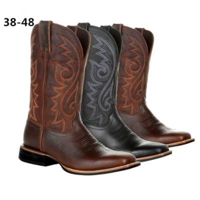 China Other PDEP western ankle boots for men's genuine cowboy men's long leather boots for sale