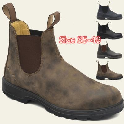 China Other PDEP Men's Leather Boots Pointed Low Toe Cowboy Boots Cut Out Non Slip Shoes Boots Men for sale