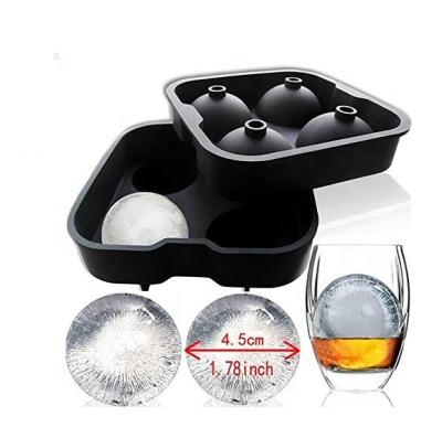 China Stocked Combo Ice Ball Sphere Mold Silicone Ice Ball Trays Reusable Silicone Ice Ball Maker and BPA Free for sale