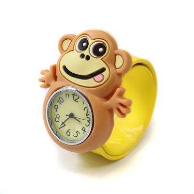 China No Harm and No Smell 3D Lovely Cartoon Kids Gift Silicone Rubber Kids Soft Slap Watch Promotional Waterproof Cute Gift for sale