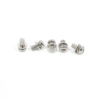 China Customed Pan Cross Pan Phillips Pan Combination Screw Head Machine Screws With Washer for sale