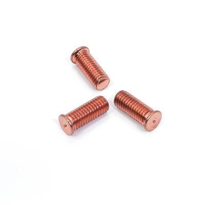 China Pan Special Computer Countersunk Copper Flat Head Spot Welding Solid Screw for sale