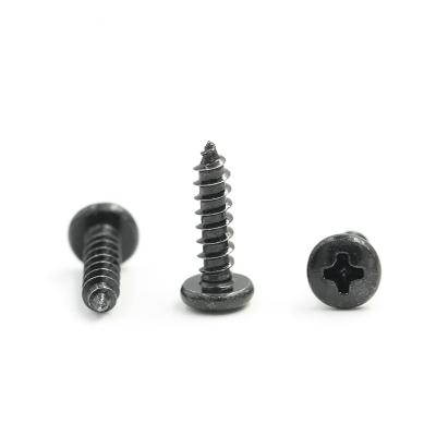 China Pan M2 M3 M1.8 M1.2 Black Anodized Cross Recessed Head Tapping Screws for sale