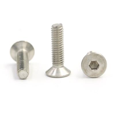 China 304 Pan A2 70 Hardware M8 Machine Screws Hex Flat Head Stainless Steel Screw for sale