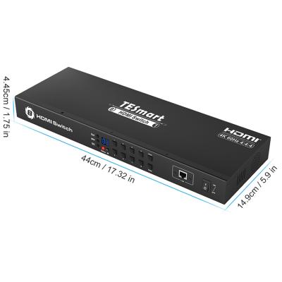 China With EDID emulators hdmi 8x1 best selling video changer 4K@60Hz for other home audio 8 in 8 hdmi switcher 4k for sale