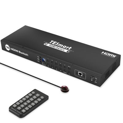 China Metal 16 Input 1 Output HDMI Switcher 4K @30Hz Support IR RS232 Black Metal Changer for sale