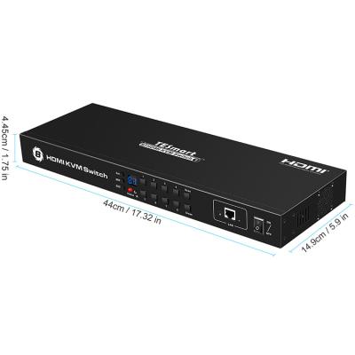 China LAN (IP) Control Switch 8 in 1 HDMI KVM Switch TESmart 4K 30HZ Port 8 HDMI KVM Switcher with USB2.0 for sale