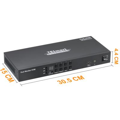 China Cassect 8 in 2 kvm switch dual hdmi 8x2 HDMI+HDMI monitor KVM 4K@60Hz 4:4:4 Kvm switch for sale