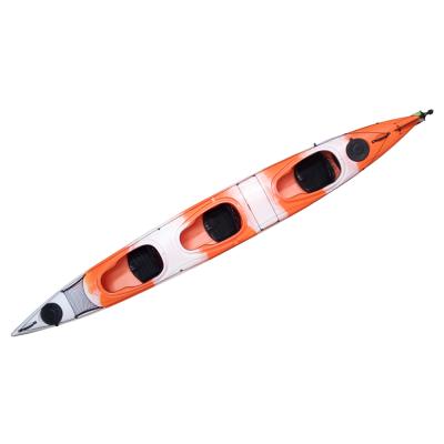 China USA Vicking 3 Person Sea Kayak LLDPE Made In China Sit In Sea Fishing Kayak For Sale for sale