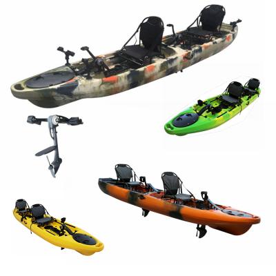 China Fishing Kayak Racing Kayak 14' Kajak Tandem Ocean Kayaks Double Sit On Top Pedal Kayak, Kayak Paddle, Tandem Kayak for sale