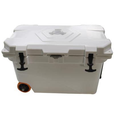 China Waterproof 45l White Wear Resistant High Quality Plastic Food Ice Cooler Box for sale