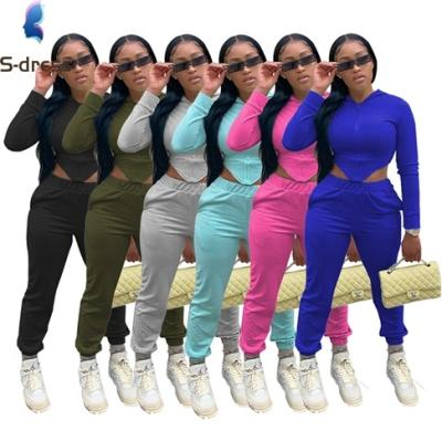 China Good Quality Hoodie Solid Sport Autumn Fall Two Piece Set Women Clothing Winter Sets Clothes For Women for sale