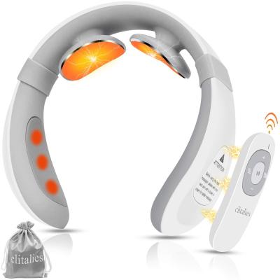 China Hotel best-selling massage sessel Smart 4D Magnetic Pulse Heated Neckology 4 Head Electric Smart Neck Massager for sale