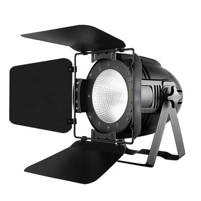 China High Brightness 3200k-5600k Bicolor Indoor Church Indoor Lighting RGBW Fresnel Stage Amber White 200w COB Led Par Light for sale