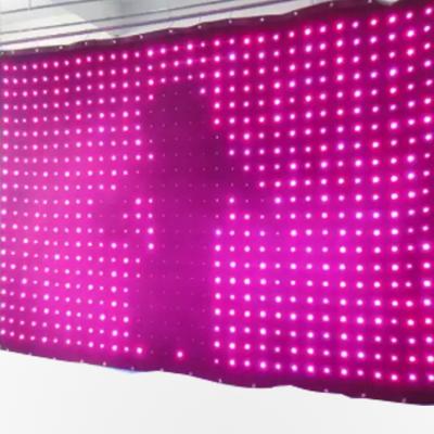 China Flexible Stage P10 LED Video Curtain Cloth Light Cloth Wall Stage Effect DJ Club Soft Screen Led Background Video Cloth for sale