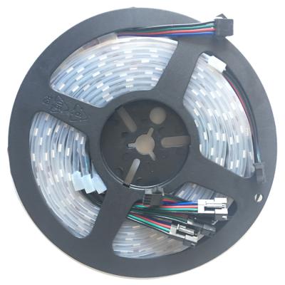 China Stage 5M 12V 24V 14W RGB DMX Full Color 60pcs Pixel Matrix Control Lights 5050 LED RGB Flexible Strip Light for Club, KTV for sale