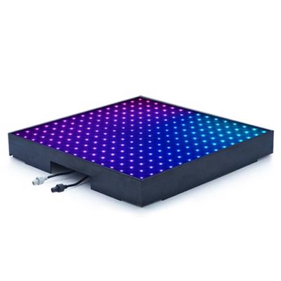 China Stage Dance Floor Lights Party Wedding Light Up Pixel Control RGB Color 3d Disco Starlight Mirror Portable Wedding Led Dance Floor for sale