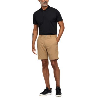 China High Quality Custom Casual Slim Fit Polyester Khaki Classic Anti-Wrinkle Mens Golf Shorts for sale