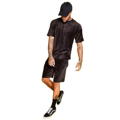 China Plus size 2021 summer high quality men's casual t-shirt and shorts custom made 2 piece sets for sale