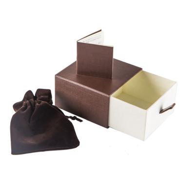 China Handmade Gift Flower Kraft Paper Jewelry Cosmetic Packaging Storage Boxes With Drawer for sale