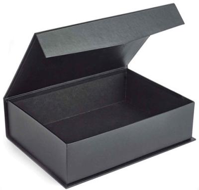 China Custom Biodegradable Black Color Cardboard Printing Matt Paper Packaging Giftbox Magnetic Paper Gift Box for sale