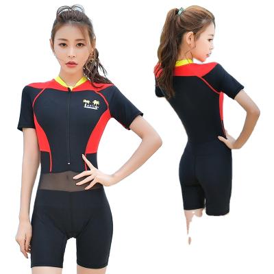 China Wholesale Antibacterial Mens Womens Wetsuits One-Piece Full Body Zipper Fifth Pants Wetsuit Diving Suit for sale