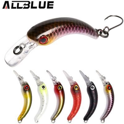 China ALLBLUE Plastic Crankbait Fishing Lures Hard Plastic Artificial Lure 1.2g 29mm Mini Fishing Crankbait for sale