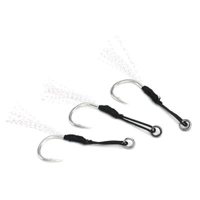 China Fishing Steel Metal Saltwater Alloy ALLBLUE Lure Basing Aid Hook With Feather for sale