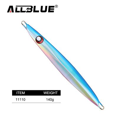 China ALLBLUE Metal Luminous 3D Bait Fishing Tackle 11110 Eyebait Jig Bait Boat Fishing Lead 140G for sale