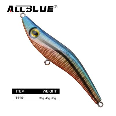 China ALLBLUE 30g 40g 60g Luminous Jigging Shrimp Lure Squid Light Jigging Lures Artificial Fishing Tackle 11141 for sale