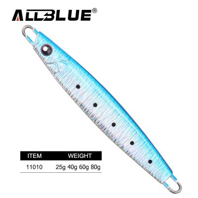 China ALLBLUE Lead Bait Slow Pitch Lures 25g-80g Lead Metal Gear Baits Micro Jigs Fishing Lure for sale