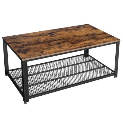 China VASAGLE wood top coffee table (height) adjustable home view industrial design furniture living room metal for sale