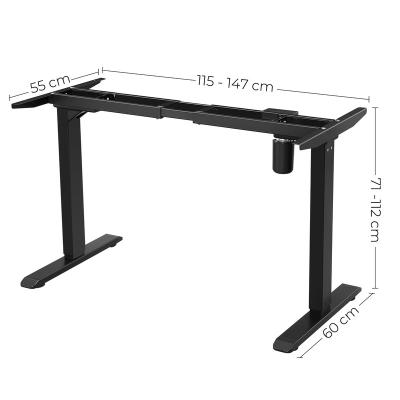 China SONGMICS OEM Electric Standing Desk Furniture Ergonomic Simple Motor Adjustable Standing Desk (Height) Frame for sale