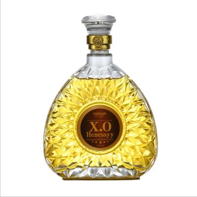 China High Grade Beverage 500ml 700ml Whiskey XO Crystal White Tequila Glass Bottle for sale