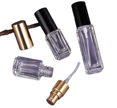 China 3ml 5ml 10ml Clear Square Slot Cosmetic Spray Perfume Bottle for sale