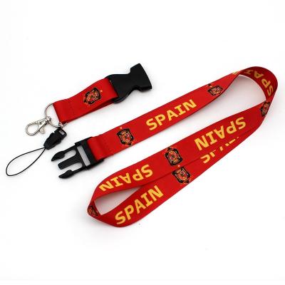 China Custom Lanyard Dye 2022 Custom Sulibmation Printing Lanyard Wholesale Eco-Friendly World Cup Polyester for sale