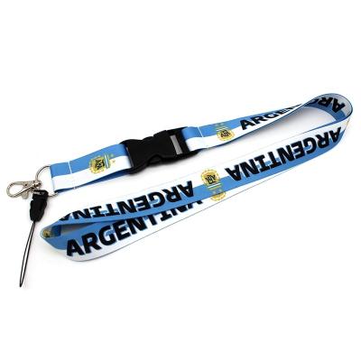 China CSX Eco-Friendly Customized World Cup 2022 Logo Dye-sublimation Printing Lanyard For Key-Chain Whistle Strap ID Card Holder for sale