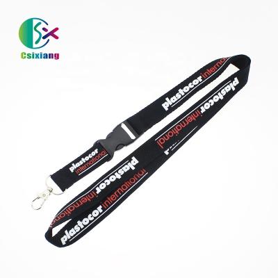 China Promotional Custom Lanyard Elegant Lanyard With Polyester Silk Screen Printing Security Badge Custom Lanyards for sale