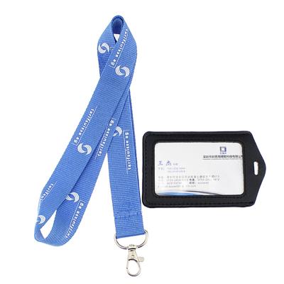 China Stylish Cheap Personalized Custom Printed Polyester White Neck Ties Lanyard With Logo for sale