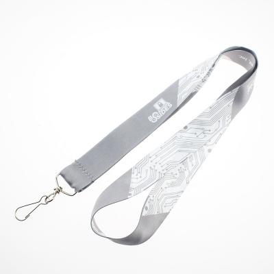 China Advertising Printing Logo Polyester Advertising Brand Silk Screen Printed Lanyard No Minimum Order Customized 7 Days Metal Hook 50pcs/bag for sale