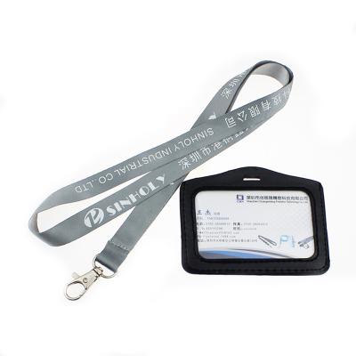 China Office China Supplier Cheap Custom Silk Screen Printing ID Card Holder Nylon Lanyards With Custom Logo for sale