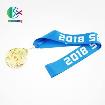 China Manufacturer Direct Customized Logo Sublimation Printed Medal Belt Hot Sales Sports Custom Made On Ribbon Lanyards for sale