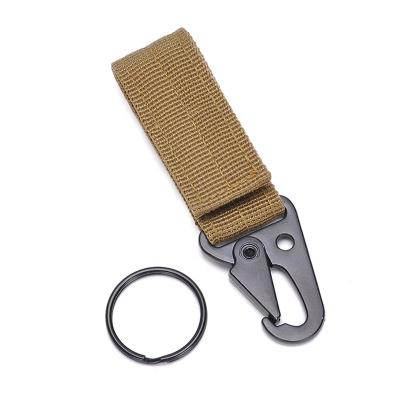 China Fan Technical Outdoor Military Tactical Equipment Olecranon Hook Belt Rifleman Backpack Multifunctional Nylon Chain Hanging Buckle for sale