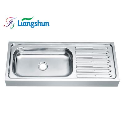 Китай With Faucet Rectangle 7029 Mini New Design Above Mounted Stainless Steel Kitchen Sink Lavamanos sink with drainer продается