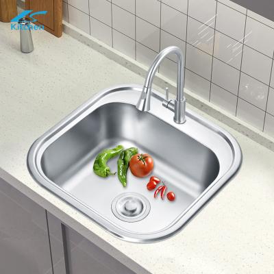 中国 Without Faucet 304 Stainless Steel Round Bar Kitchen Sink Small Single Bowl Undermount Sink For Kitchen 販売のため