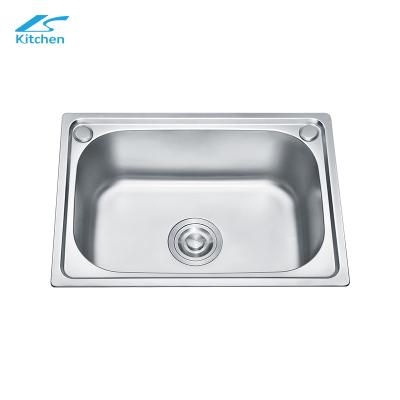 China Without faucet China stainless steel sink manufacturer best pressing single bowl kichen sink for sale