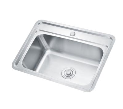 China Without Faucet LW-6248 Above Mounted 24x19 Inches Square Sinks Kitchen And Bathroom Single Bowl RV Sink Bowl Te koop