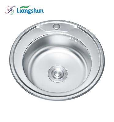 China K-5151-2 Liangshun Modern Faucet Without Round Shape Stainless Steel Small Single Bowl Sinks Te koop